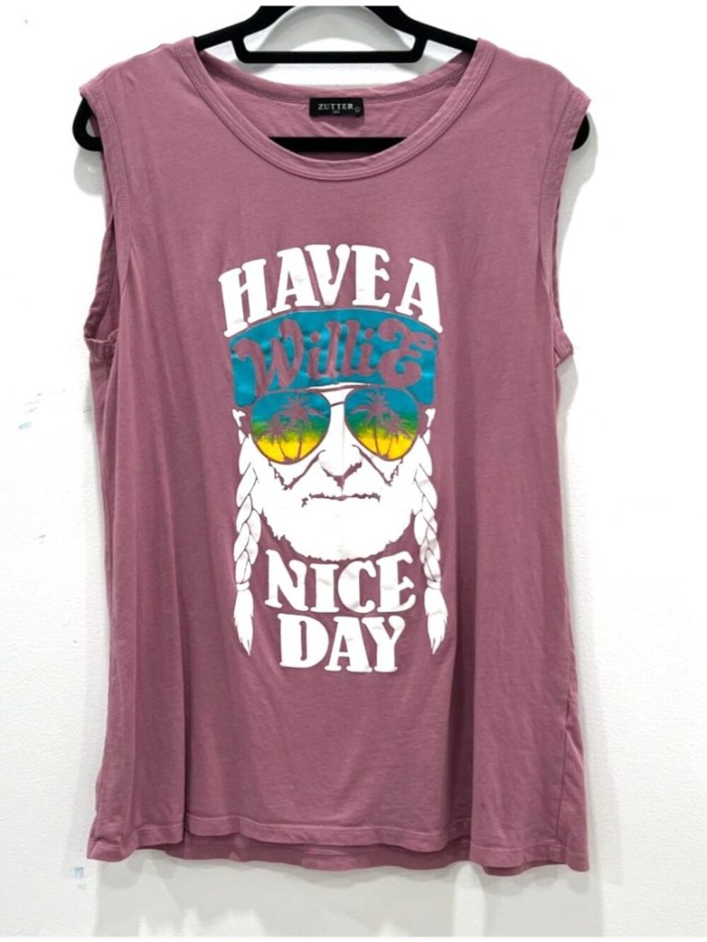 Have A Willie Nice Day Graphic Tank Top Women’s Casual Country Music Sleeveless
